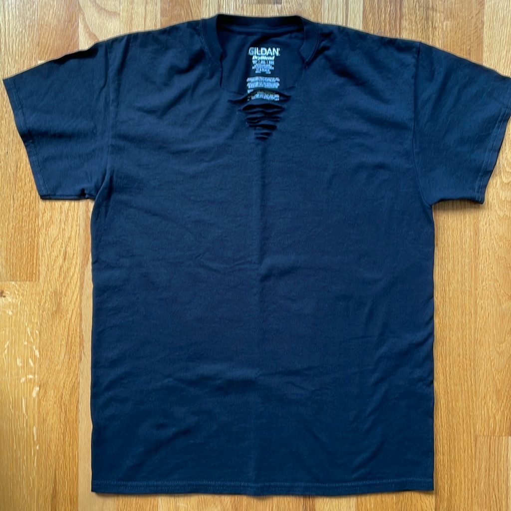 Ladder Cutout Black Tee